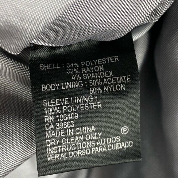 Tahari ASL Women's Navy Pinstripe Two Button Business Career Luxury Blazer 8/C38 - Picture 10 of 13